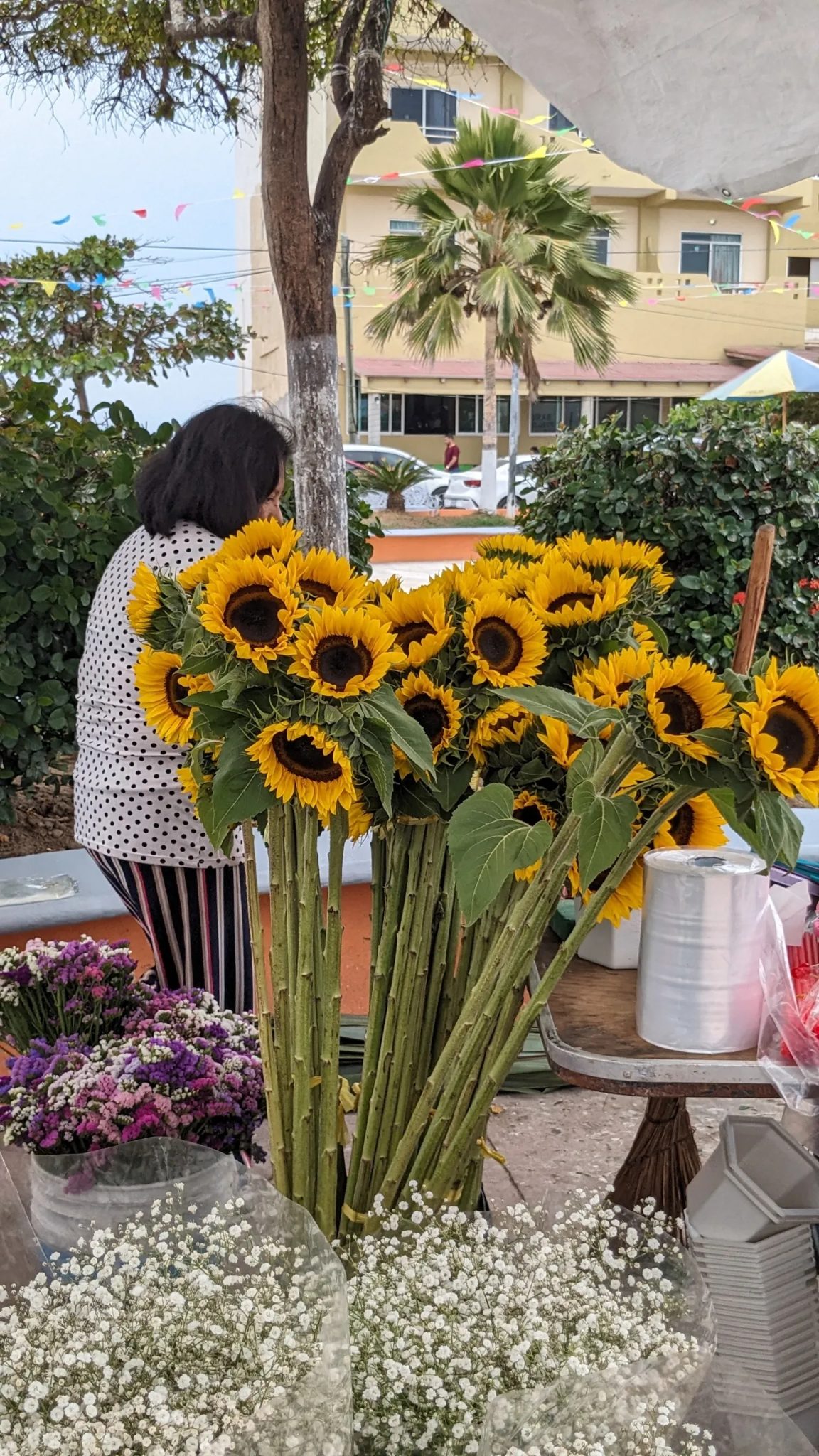 Roadside flower market in Barra