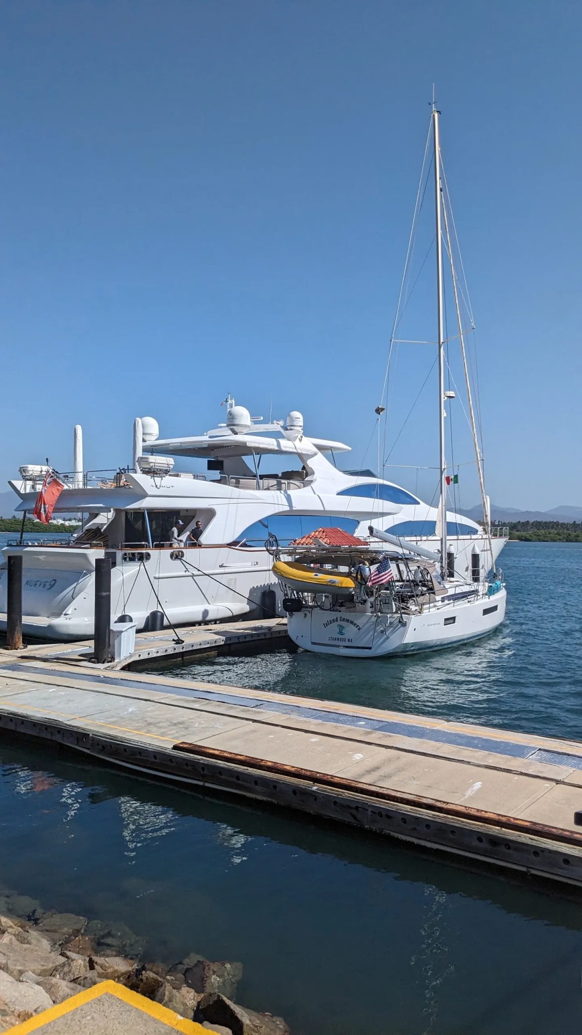 Fuel Dock in Barra (glad we aren't filling up the yacht)