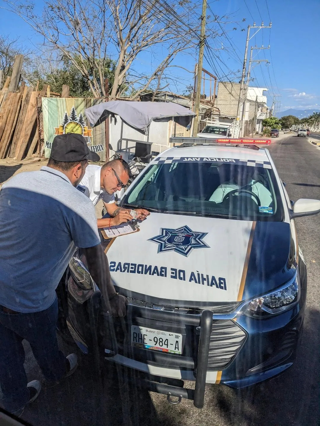 The crazy combi driver we were riding with in La Cruz got a well deserved crazy driving ticket