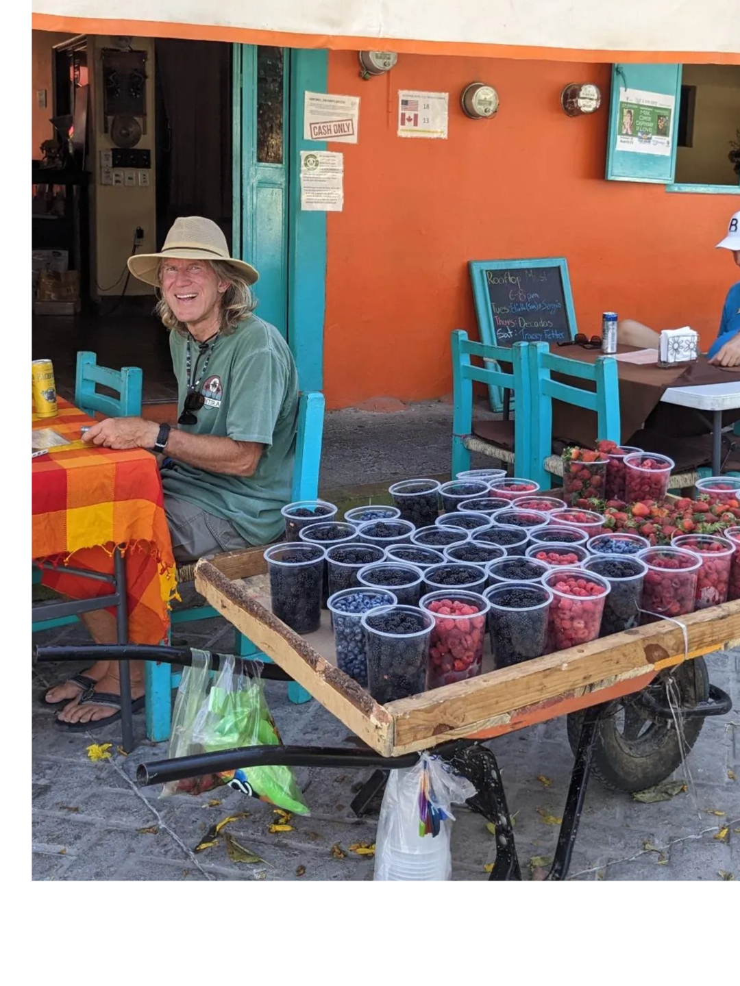 La Cruz - a guy selling berries came by and we got ourselves some yummy fruit
