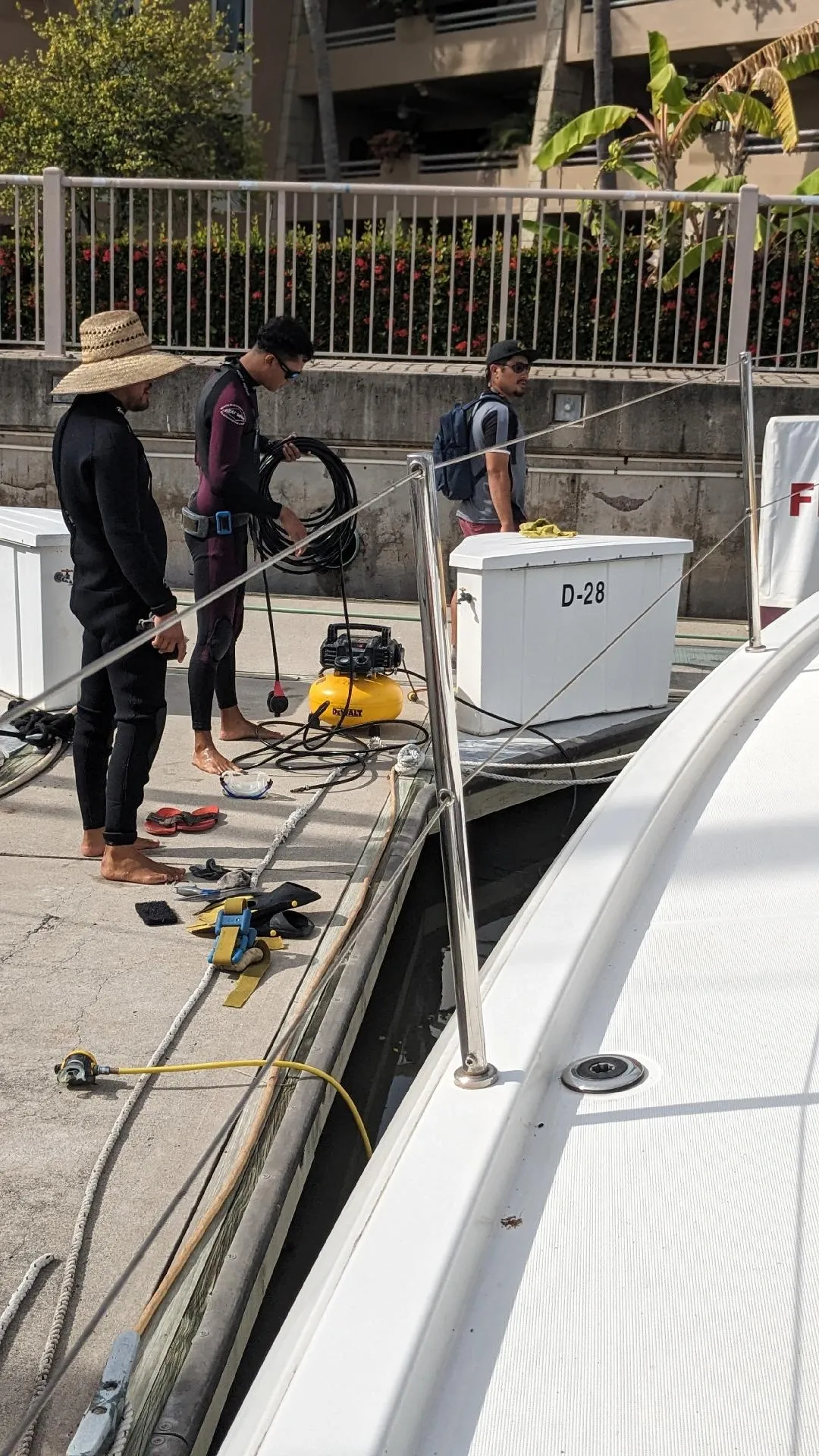 The awesome boat cleaning crew