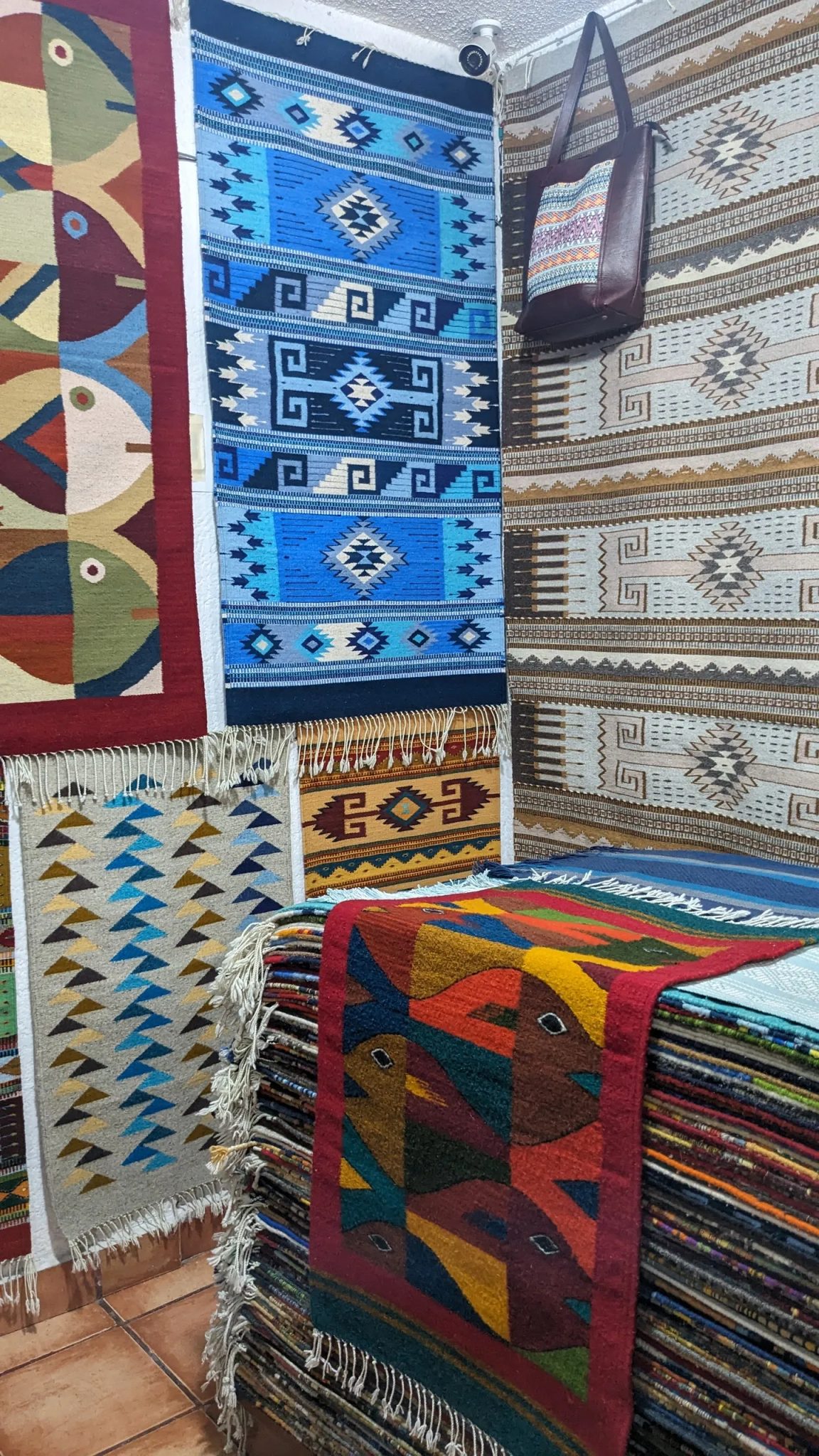 Hand Woven Wool Rug at Cielo Zapoteco in Zihuatanejo