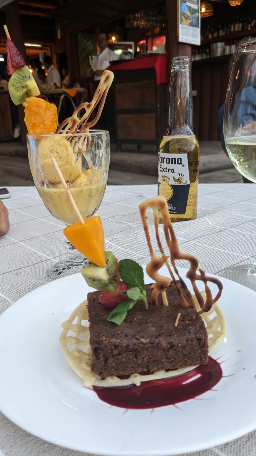Guitar Fest in Zihuantanejo pretty dessert served after dinner