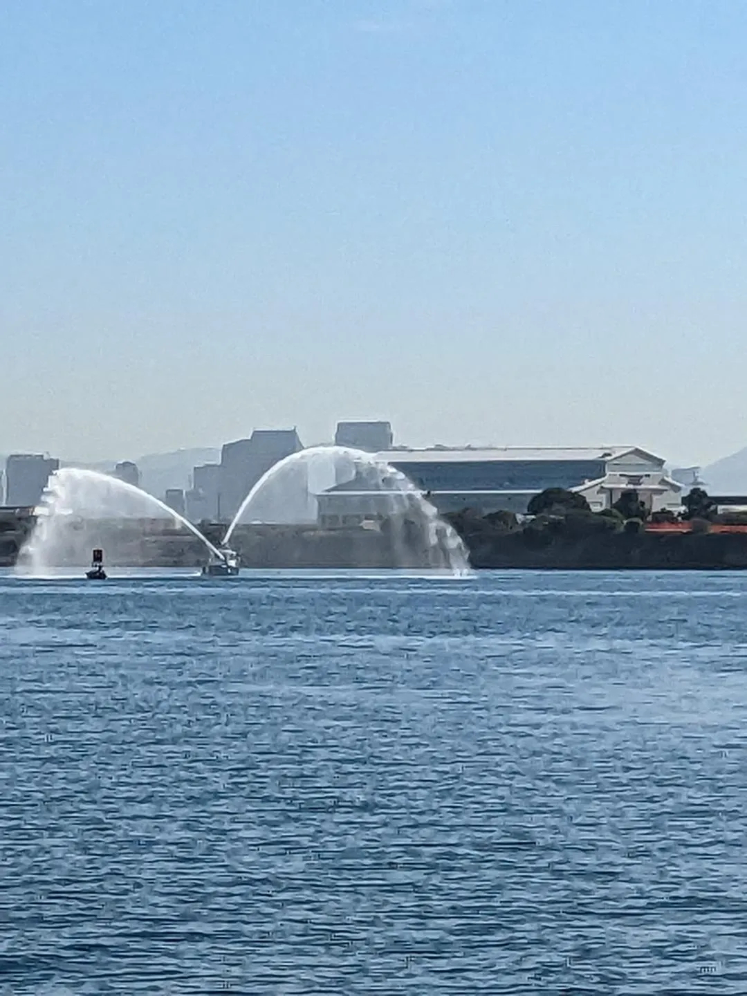 Fire Boat Leading the Start of the Baja Ha Ha Sailing Rally from San Diego to Cabo