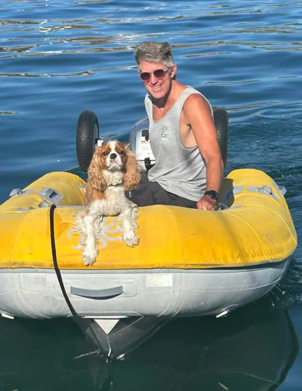 Kevin & Riley going ashore