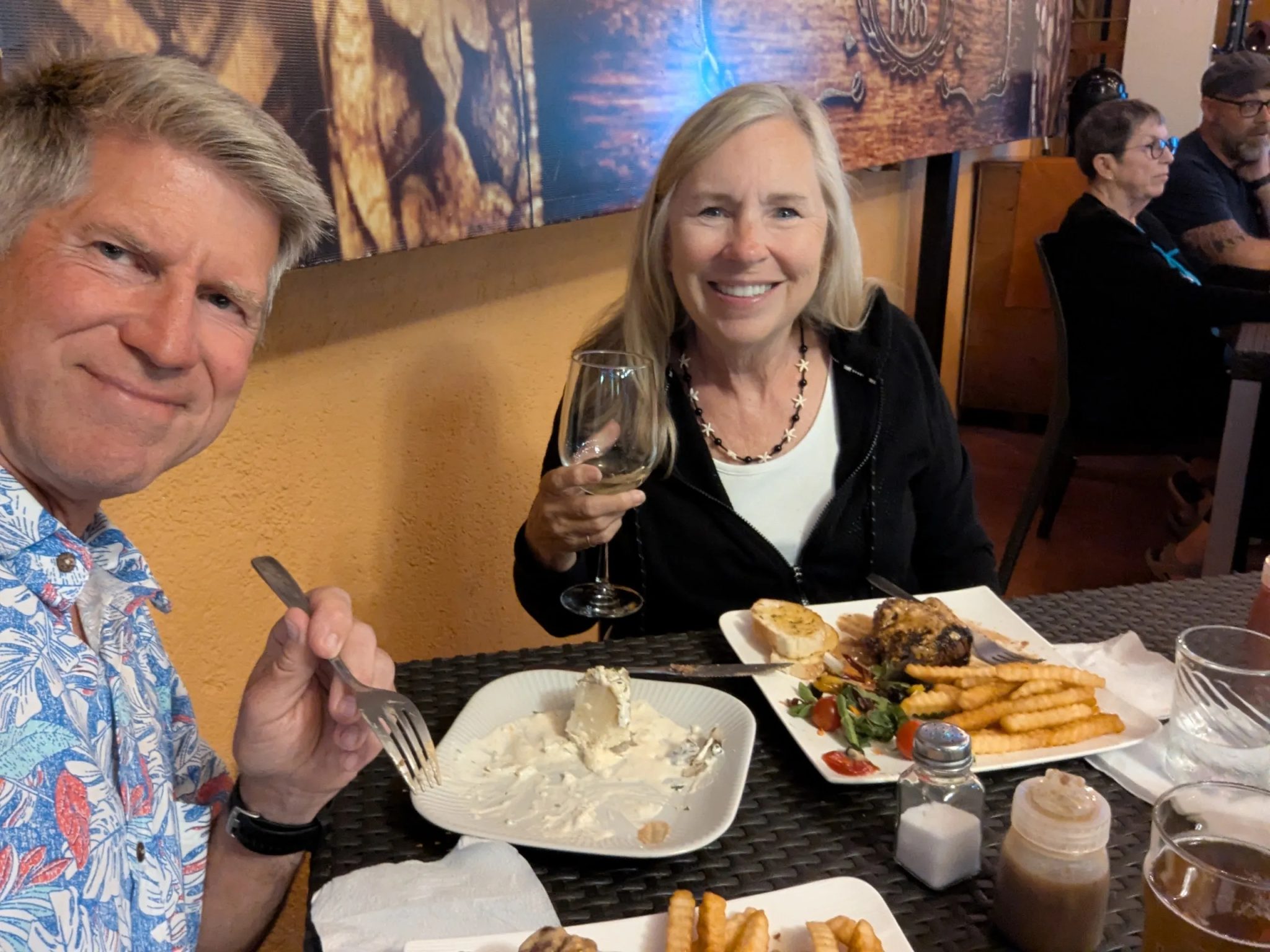 Celebrating our 35th wedding anniversary at El Mezquite Grill La Paz, Mexico
