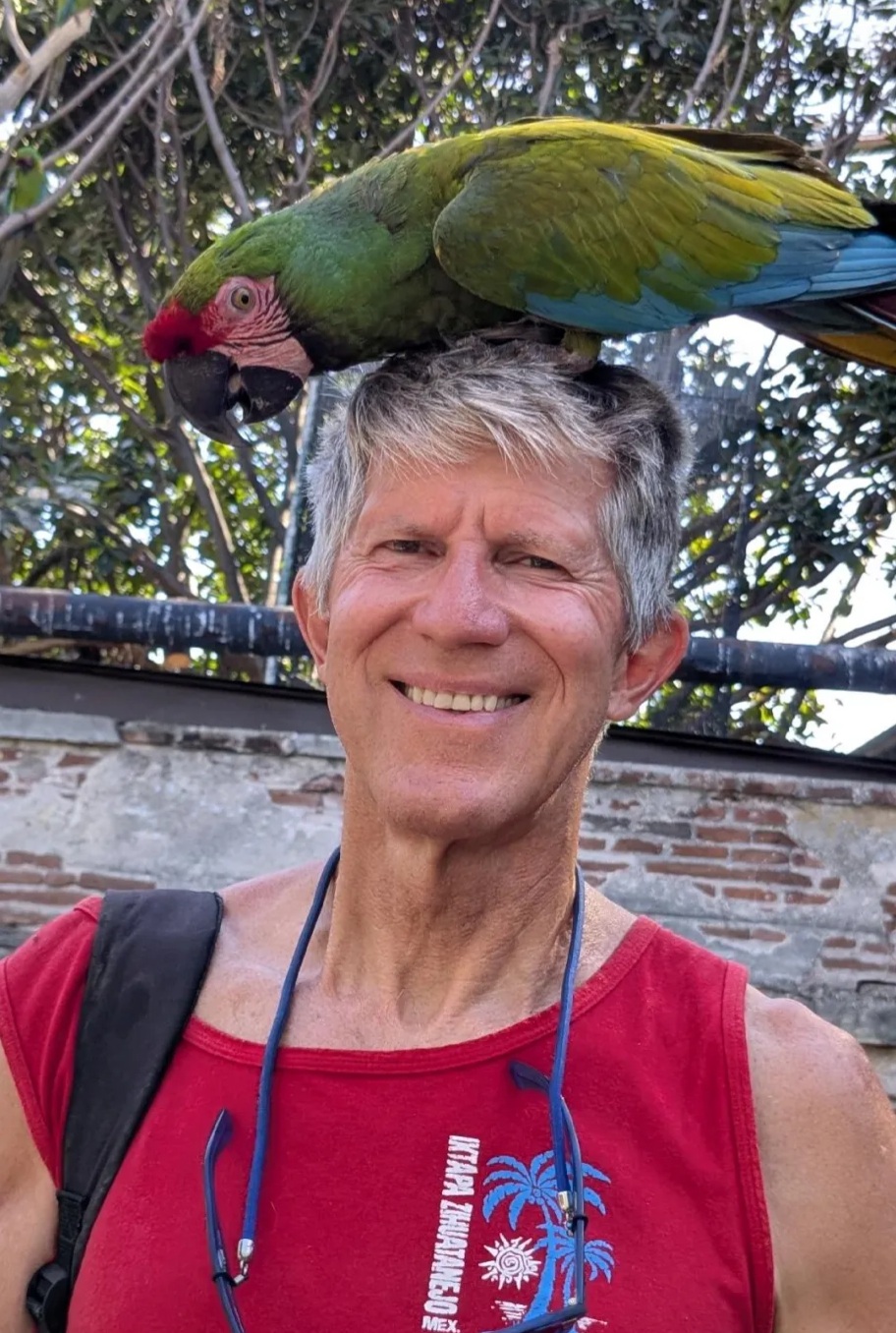 A friendly parrot at the observatory in Mazatlan