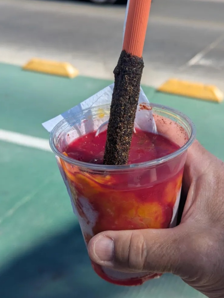 Kevin's favorite drink Mangonada with chile