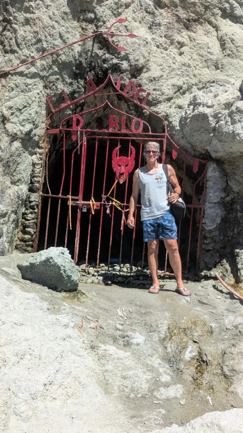 Cavern known as Devil's Cave, used to hide soldiers guarding ammunition in the days of war