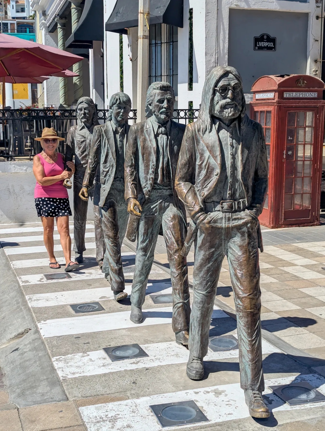 Beatles statue in Mazatlan - John, Ringo, Paul, George & Bev